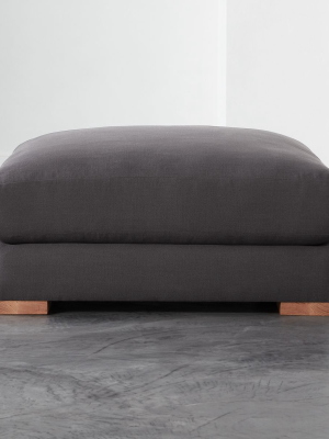 Piazza Dark Grey Ottoman