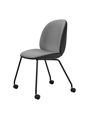 Beetle Meeting Chair - 4 Legs W/ Castors - Seat Upholstered