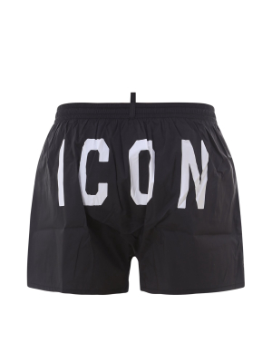 Dsquared2 Icon Logo Print Swim Trunks