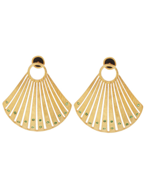 Fancy Scallop Seashell Earrings - Small