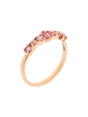 Pink Sapphire Rivulet Spread Ring