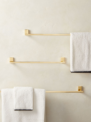 Plate Towel Bar Polished Brass