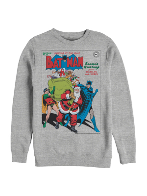 Men's Batman Christmas Vintage Season Greetings Sweatshirt