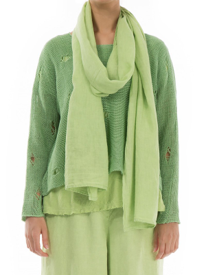 Lime Soft Linen Scarf