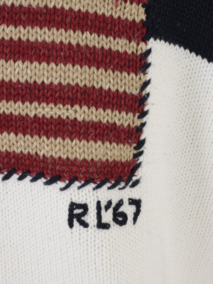 Polo Ralph Lauren Flag Intarsia Panelled Jumper