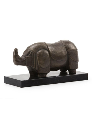 Bungalow 5 Rhino Statue - Bronze