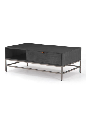 Trey Coffee Table Black Wash Poplar