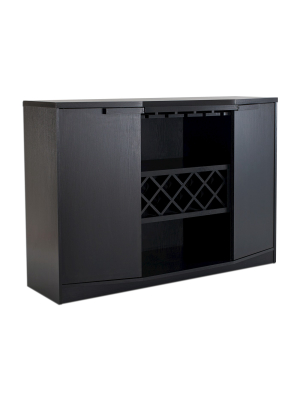 Rosio Transitional Criss Cross Wine Storage Dining Buffet - Furniture Of America