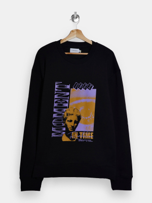 Moment Print Sweatshirt In Black