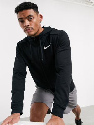 Nike Training Zip-thru Hoodie In Black