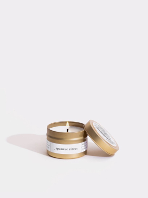 Japanese Citrus Gold Travel Candle