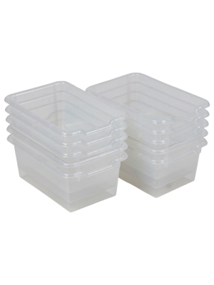 Ecr4kids Storage Bins With Scoop Front - Cubby Compatible - 10-pack