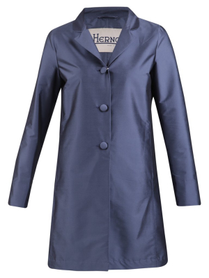 Herno Single-breasted Buttoned Raincoat