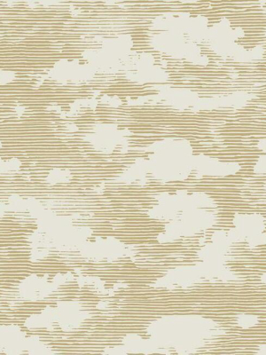 Cloud Cover Wallpaper In Metallic Gold From The Silhouettes Collection By York Wallcoverings