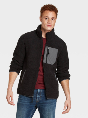 Men's Sherpa Zip-up Fleece Jacket - Goodfellow & Co™