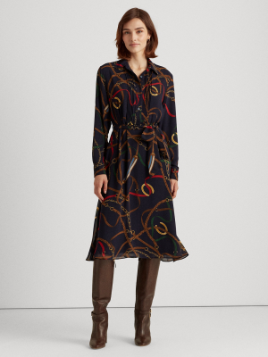 Print Georgette Shirtdress