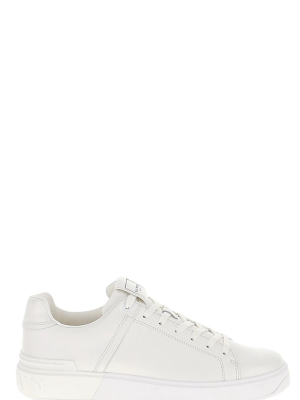 Balmain B-court Logo Patch Sneakers