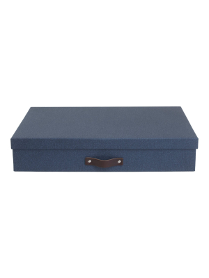 Sverker Canvas Document Box Blue - Bigso Box Of Sweden