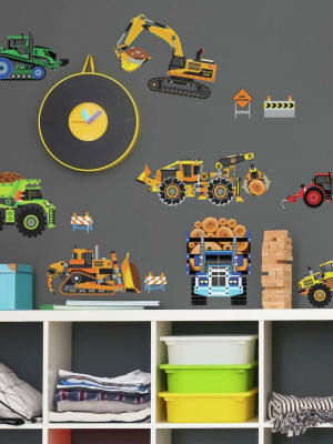 New Speed Limit Construction Vehicles Peel And Stick Wall Decal - Roommates
