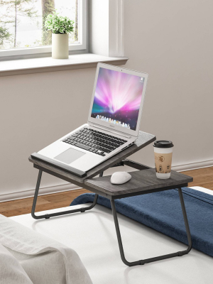 Core Laptop Tray Table Gray Oak/black - Jamesdar