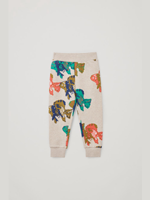 Organic Cotton Fish Print Cuffed Leggings