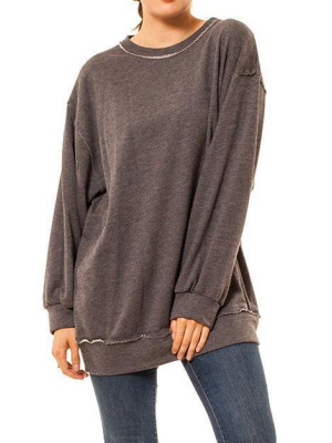 Oversized Crew Neck Sweatshirt