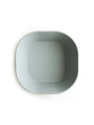 Mushie Square Dinnerware Bowl In Sage - Set Of 2