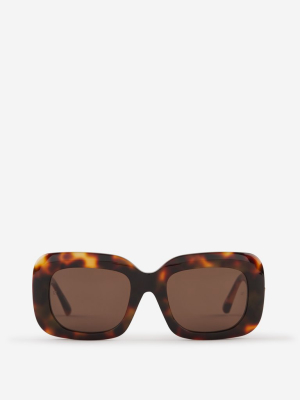 Linda Farrow Lavinia Oversized Frame Sunglasses