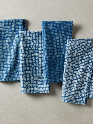 Cubes Block Print Napkins Set Of 4