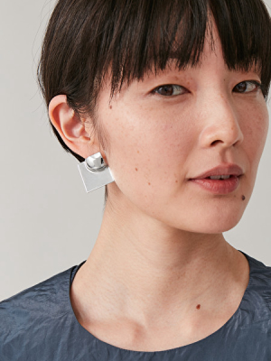 Embossed Square Earrings