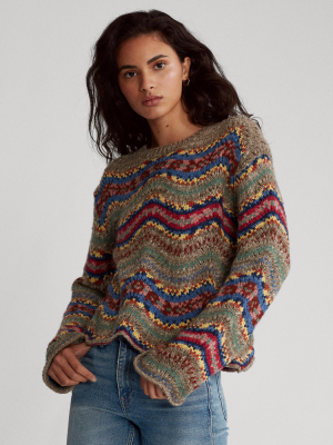 Fair Isle Pointelle Sweater