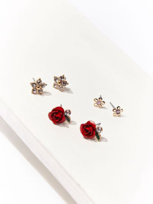 Floral Stud Earring Set