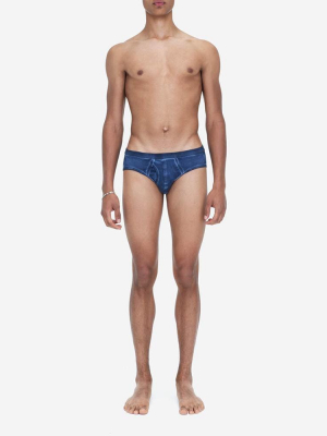 Vintage Wash Briefs Navy