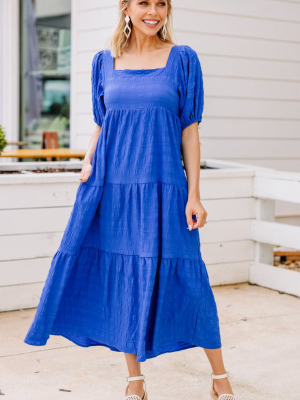 Think About It Blue Midi Dress