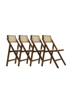 Set Of Four Pierre Jeanneret Folder Chair