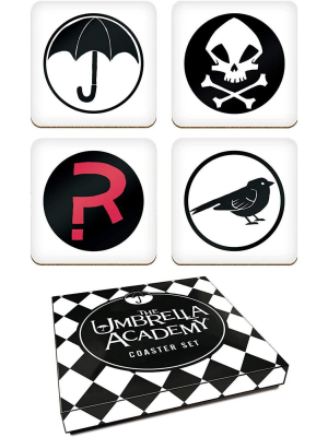 Dark Horse Comics Umbrella Academy Logos 4 Piece Drink Coaster Set