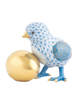 Baby Chick With Egg, Blue