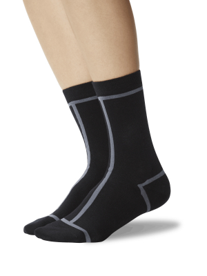 Women's Front And Back Stripe Socks