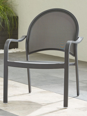 Lanai Charcoal Mesh Lounge Chair