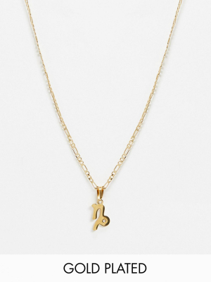 Image Gang Capricorn Star Sign Necklace In 18k Gold Plate