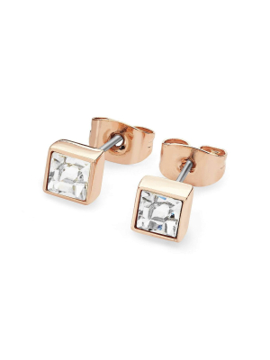 Square Diamante Earrings April