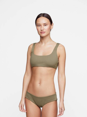 Mikoh <br> Eden Ribbed Scoop Top <br><small><i> (more Colors Available) </small></i>