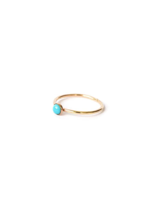 Turquoise Single Stone Ring Gold