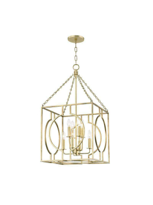 Octavio 8 Light Medium Pendant Gold Leaf