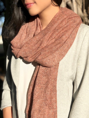 Rose Eyelet Alpaca Scarf