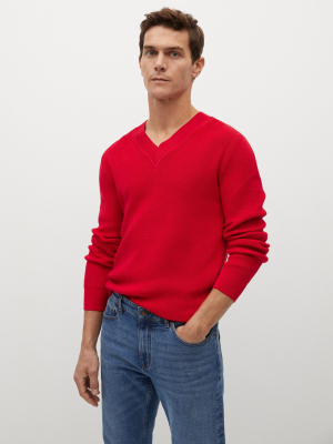 Ribbed Cotton-blend Sweater