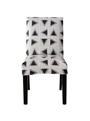 Hendrix Dining Chair Triangle Tile Black White - Cloth & Company