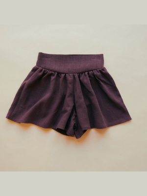 Jupe-culotte Splash Prune