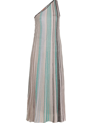 Missoni One-shoulder Striped Maxi Dress