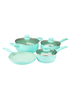 Brentwood 7 Piece Aluminum Non-stick Copper Cookware Set